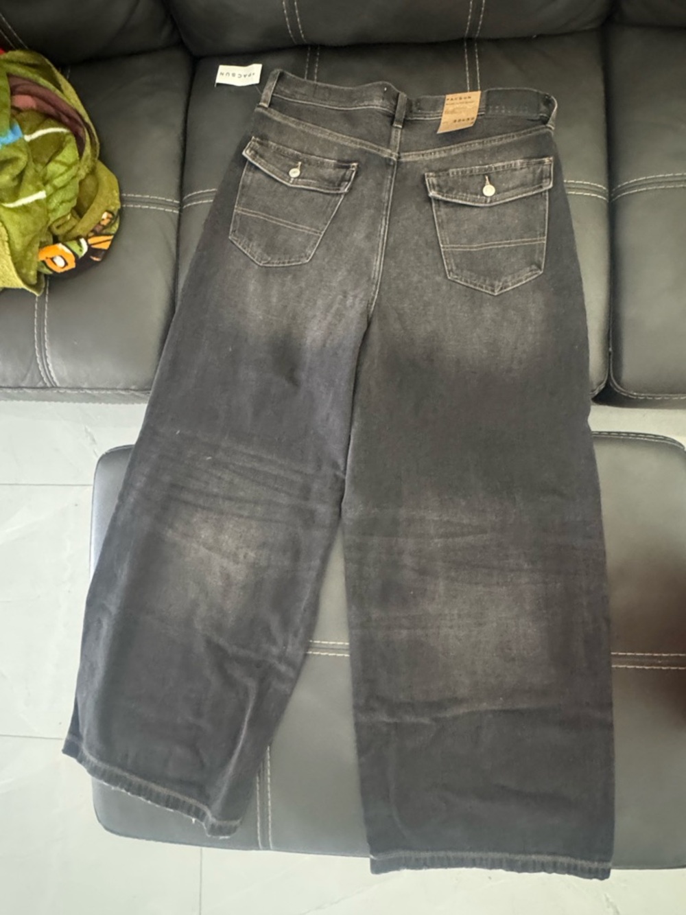 PacSun Men's Straight Jeans in Washed Black